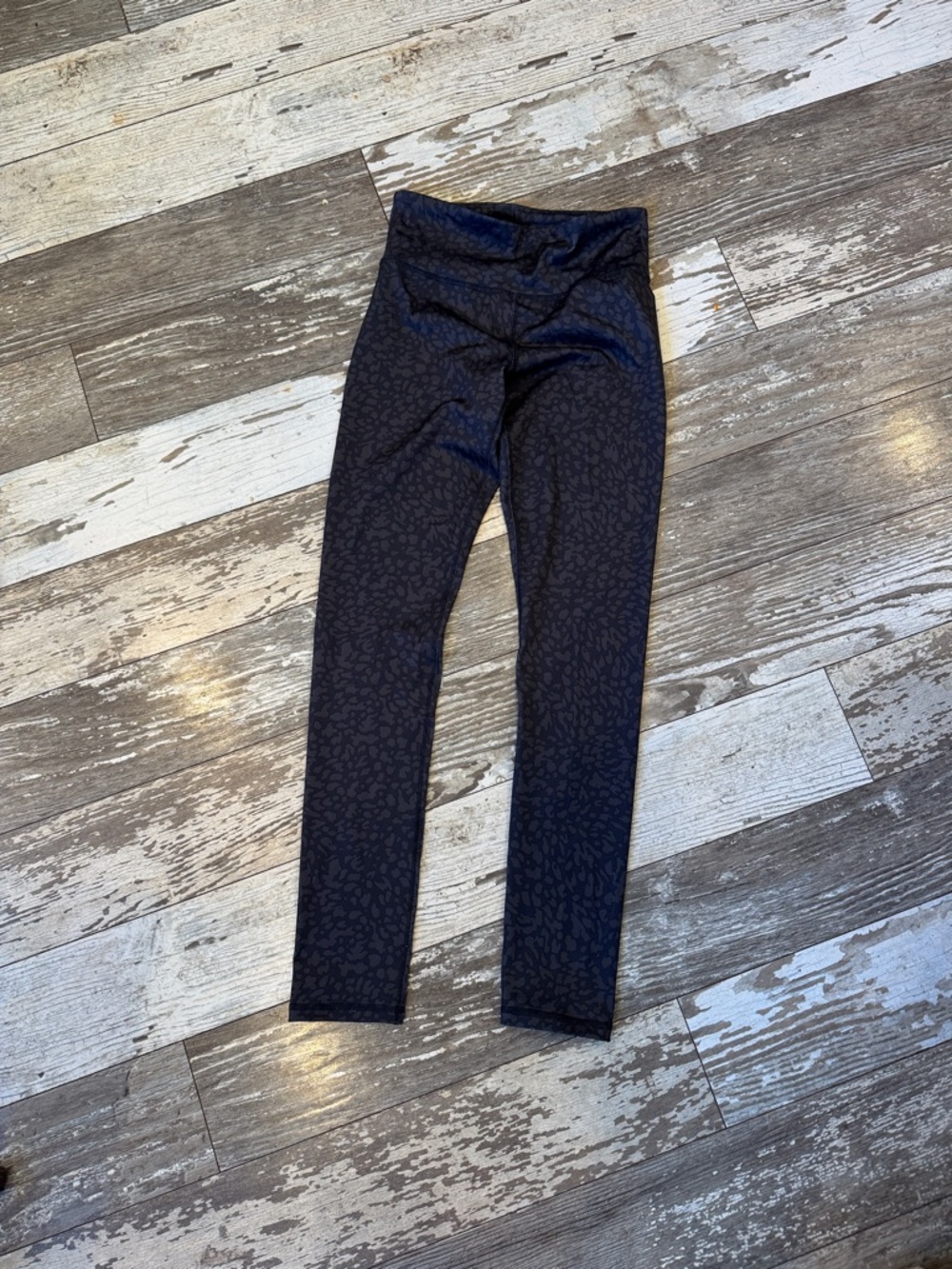 Old Navy Black Tonal Leopard Kids Leggings